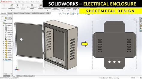 sheet metal box design solidworks|sheet metal modeling in solidworks.